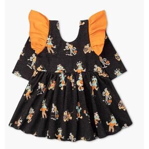 New Monica + Andy x Disney Halloween Organic Cotton Dress infant 0-6 months